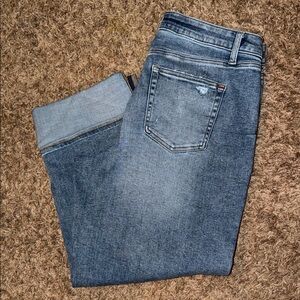 Edgely 14W regular high rise wide straight ankle length jeans